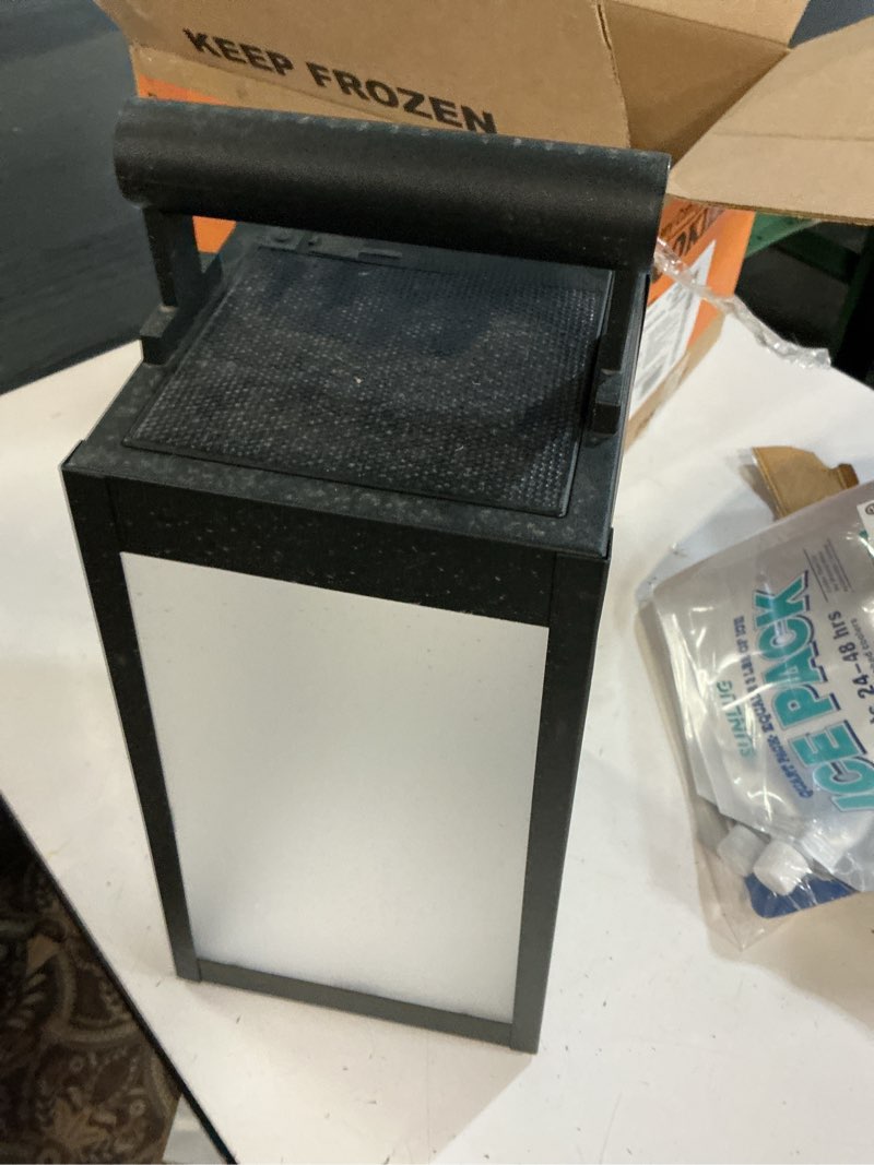 Condition photo showing As Is for standing solar & usb floor lamp