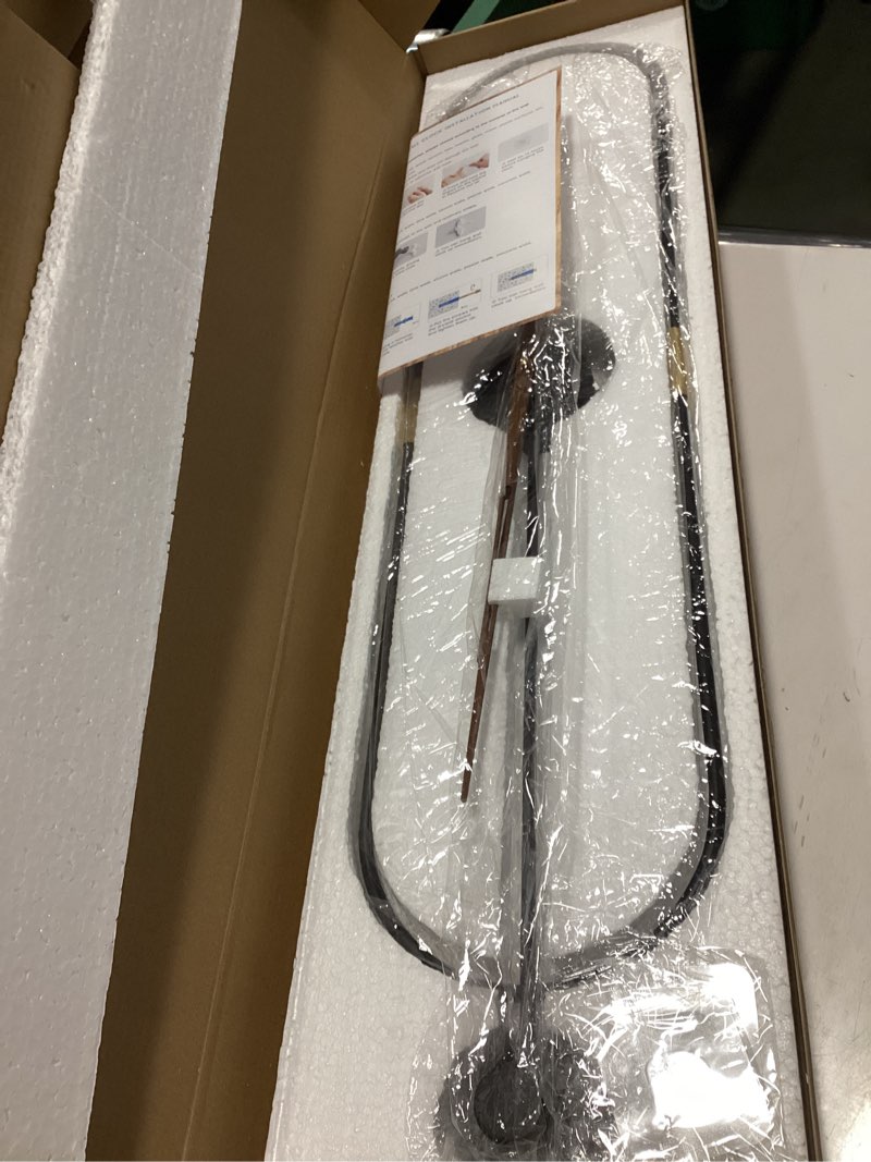 Condition photo showing Good Condition for Modern Oval Wall Clock Large Wall Clock with Walnut Pointers for Living Room Home Decor Bedroom Kitchen Office (Oval Black, Large) Oval Black Large