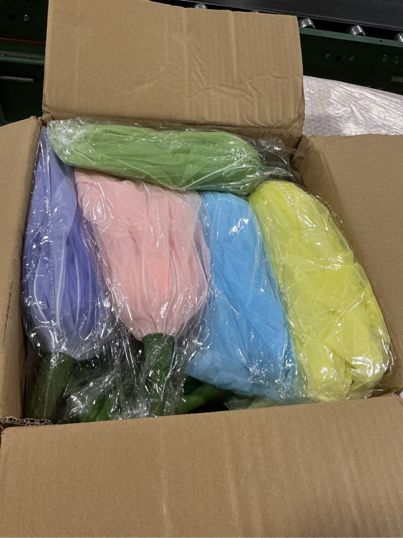 Condition photo showing Good Condition for leinuosen 5 pcs 8ft giant organza flowers decoration with stand multicolor flexible flowers backdrop for wedding bridal shower birthday tea party entrance photography booth indoor outdoor decor multi color