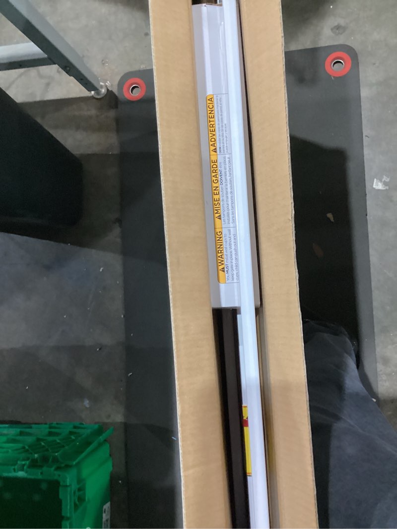 Condition photo showing Good Condition for Ingenuity Decorative Extra Tall Baby Gate & Dog Gate, 28.5"-48" Wide, 36" Tall, Hardware or Pressure Mounted, Install on Top or Bottom of Stairs, Banister, or Doorway - White