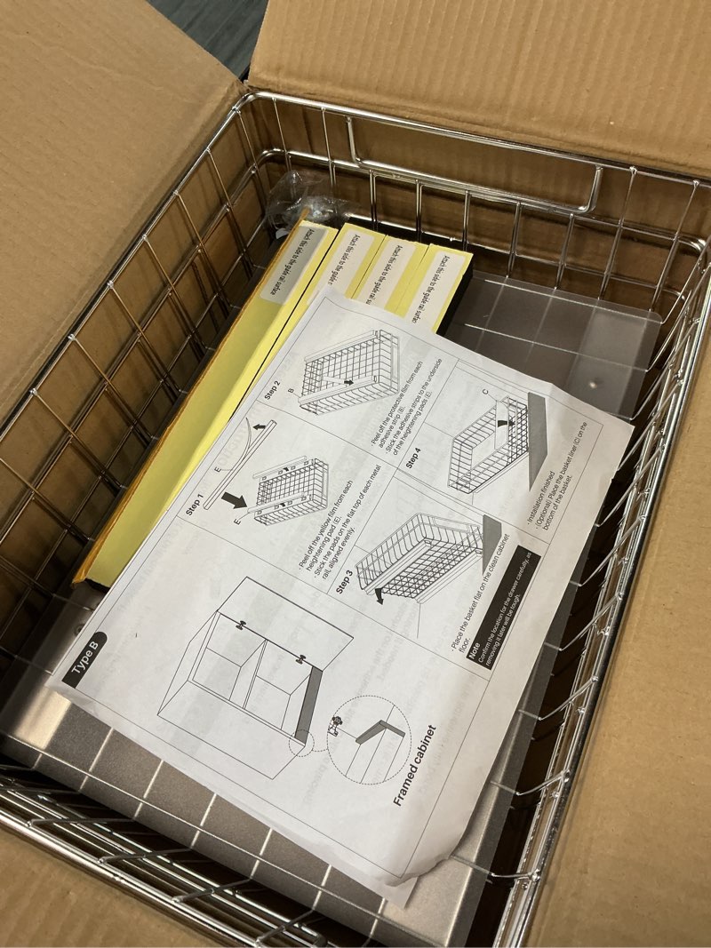 Condition photo showing Good Condition for pull out cabinet organizer, 2-pack, expandable(12"-20") heavy duty slide out drawers fixed with adhesive nano film for pots, roll out shelf storage for kitchen base cabinet organization(3 rails) white 21"d×12"-20"w(2 pack)
