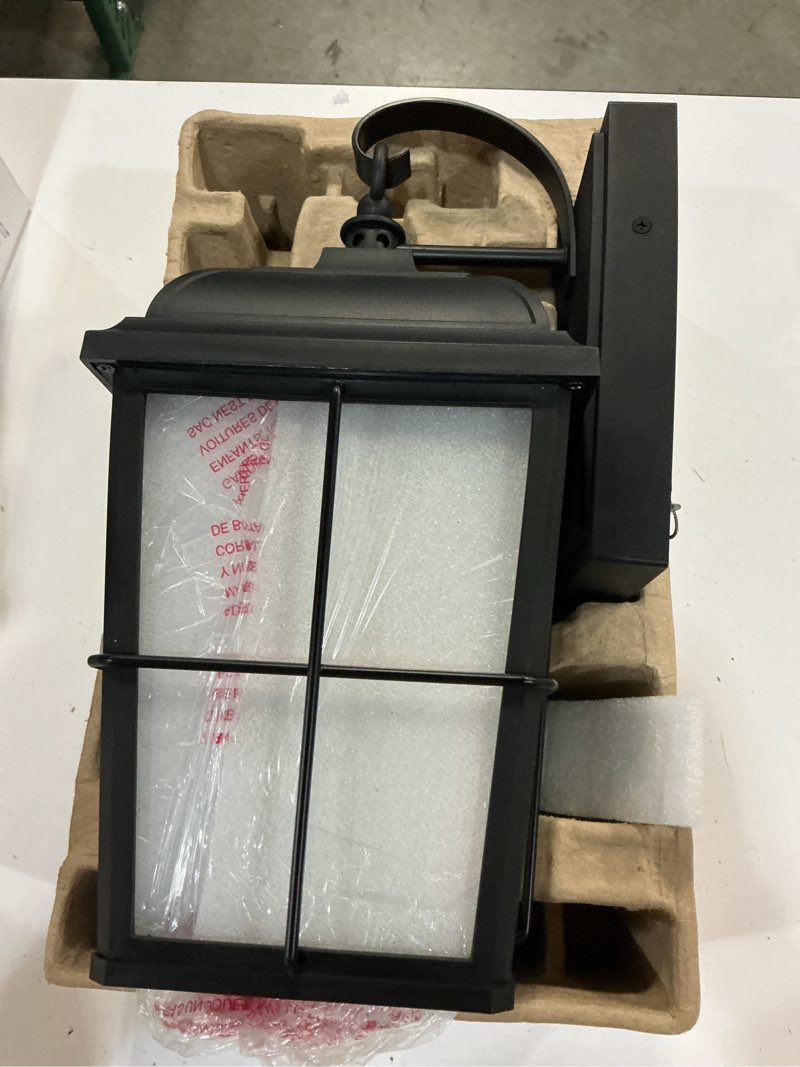 Condition photo showing Good Condition for quoizel knox 2 -light 15.75-in h matte black hardwired outdoor wall light