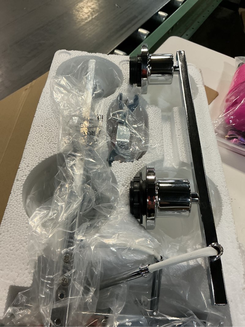 Condition photo showing Good Condition for mokatng 4-light vanity light with milky white shades, chrome bathroom lighting fixtures over mirror, modern bathroom wall lamp for mirror living room cabinet bedroom