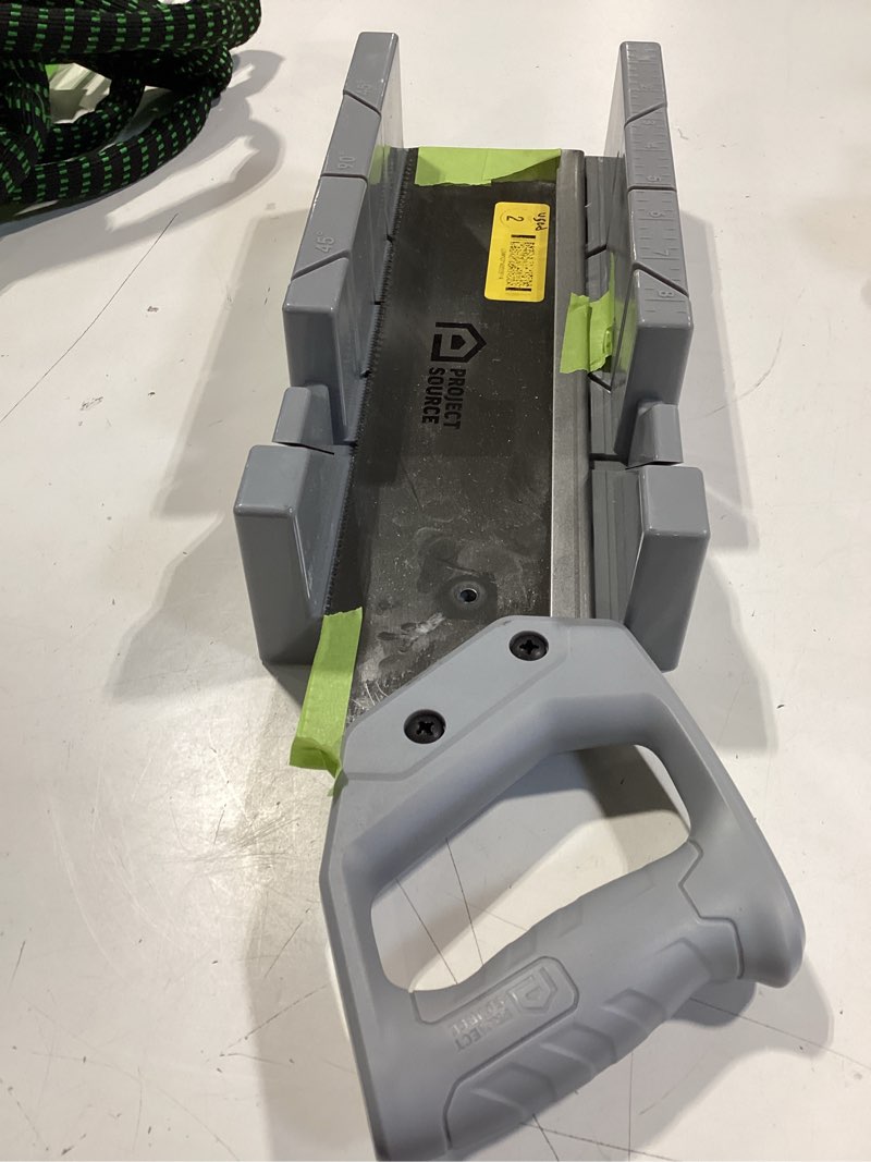Condition photo showing As Is for project source 14-in blade x 2.25-in d abs miter box