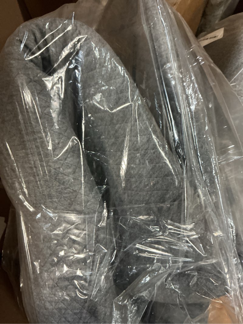 Condition photo showing As Is for (Similar item). Wedge Pillow for Sleeping, 7.5\" Bed Wedge After Surgery, Back Pain Relief, Memory Foam Pillow Triangle Incline Wedge for Back Support, Leg Elevation White-blue 24*24*7.5 inch