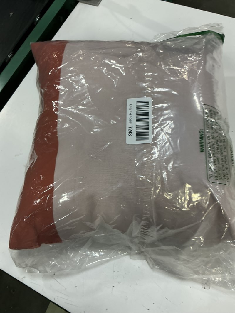 Condition photo showing Good Condition for minimalist earth-toned throw pillow 18x18