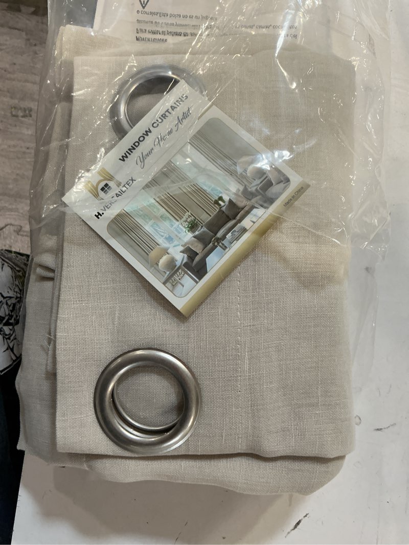 Condition photo showing Good Condition for h.versailtex linen curtains nickel grommet natural linen semi-sheer curtains 2 panels privacy added premium soft rich material drapes for bedroom/living room - 52x54 - inch - linen linen 52"w x 54"l (pack of 2)