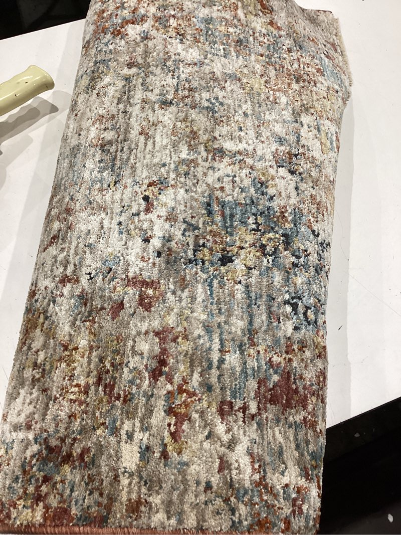 Condition photo showing Good Condition for origin 21 river embers 2 x 8 (ft) loomed polyester multi rectangular indoor abstract runner rug