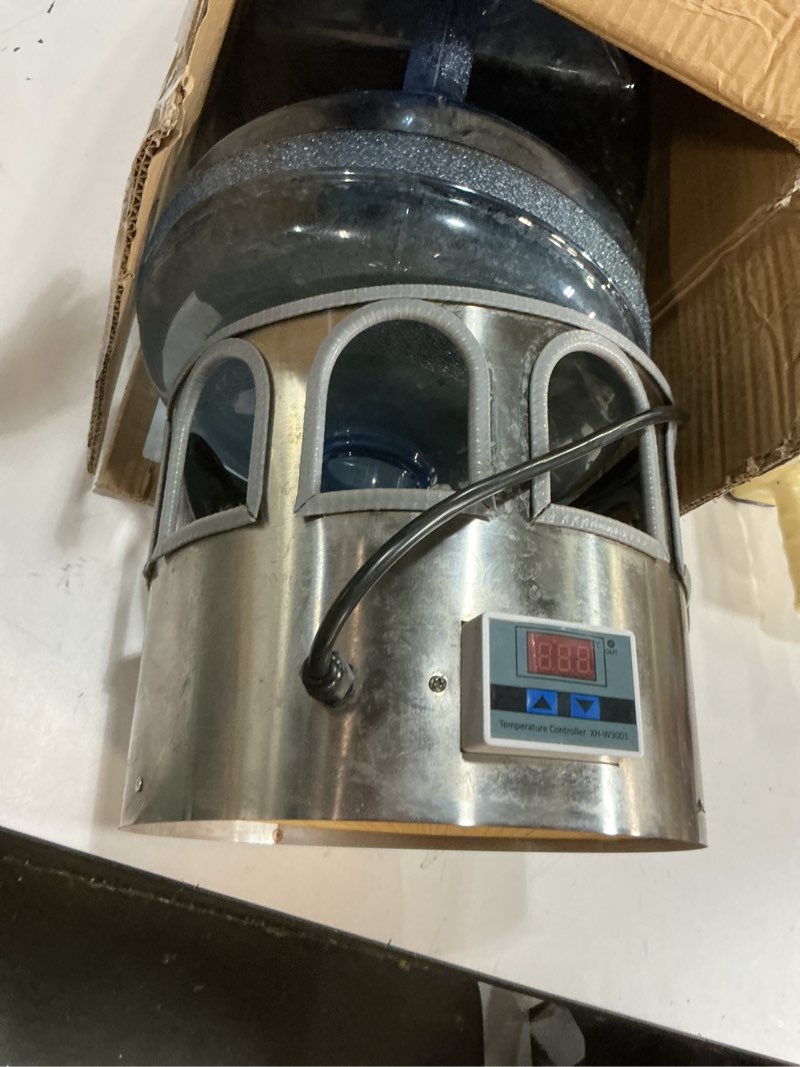 Condition photo showing As Is for 5 Gallon Chicken Waterer for Winter, Heated Chicken Waterer, Temp Controlling for Chickens, Ducks, Geese and Chicken Coop