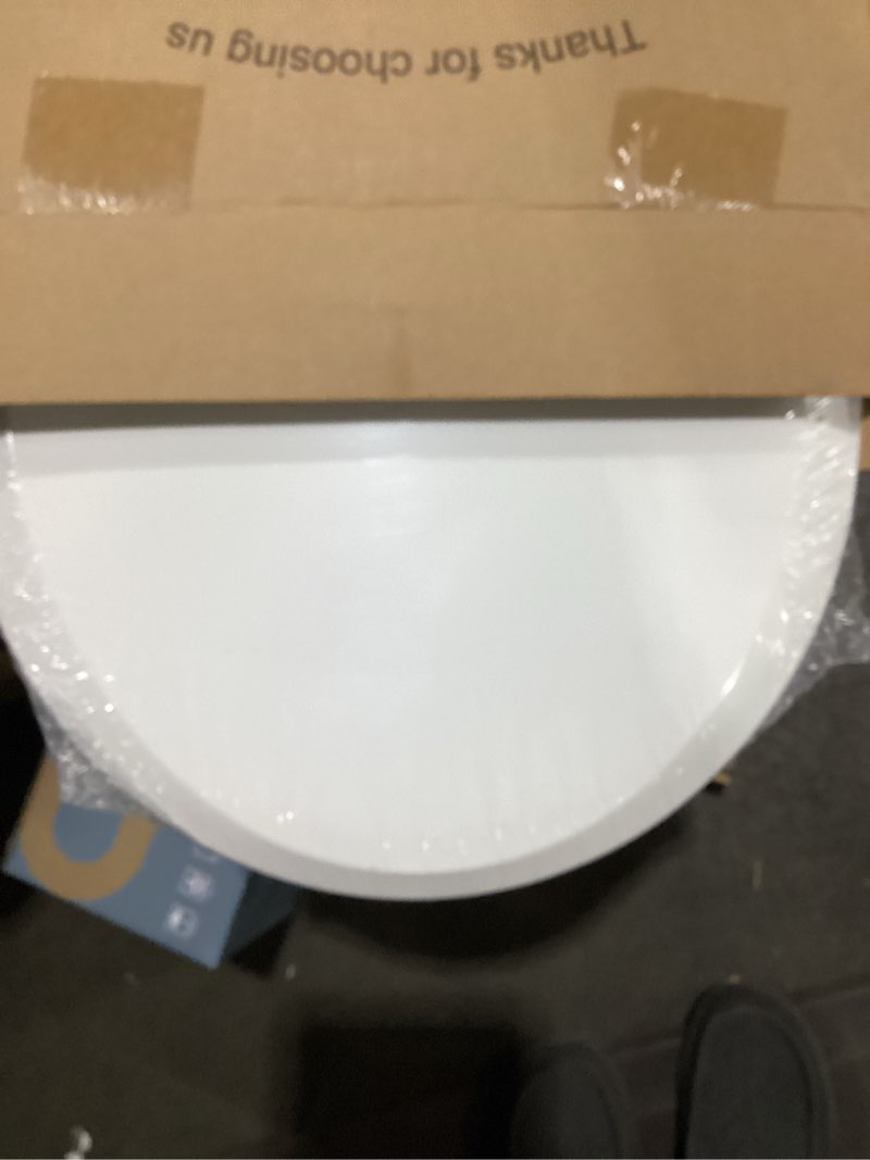 Condition photo showing New/Like New for aünsffer toddler toilet seat with potty training seat round 16.5inch, 2 in 1 toilet seat for family built-in baby seat removable, soft close + easy clean, pp safe material, blue blue round 16.5inch with baby seat