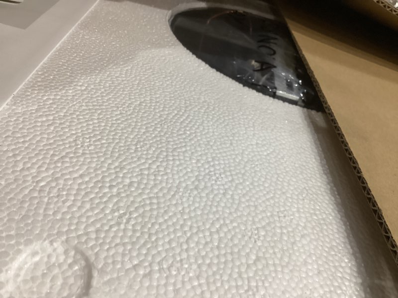 Condition photo showing New/Like New for VOLISUN Low Profile Ceiling Fans with Lights and Remote, 19.7in Flush Mount Ceiling Fans with Light, 3000K-6500K Dimmable Fandelier LED Fan Light, Black Bladeless Ceiling Fans with Lights for Bedroom Black 19.7 INCH