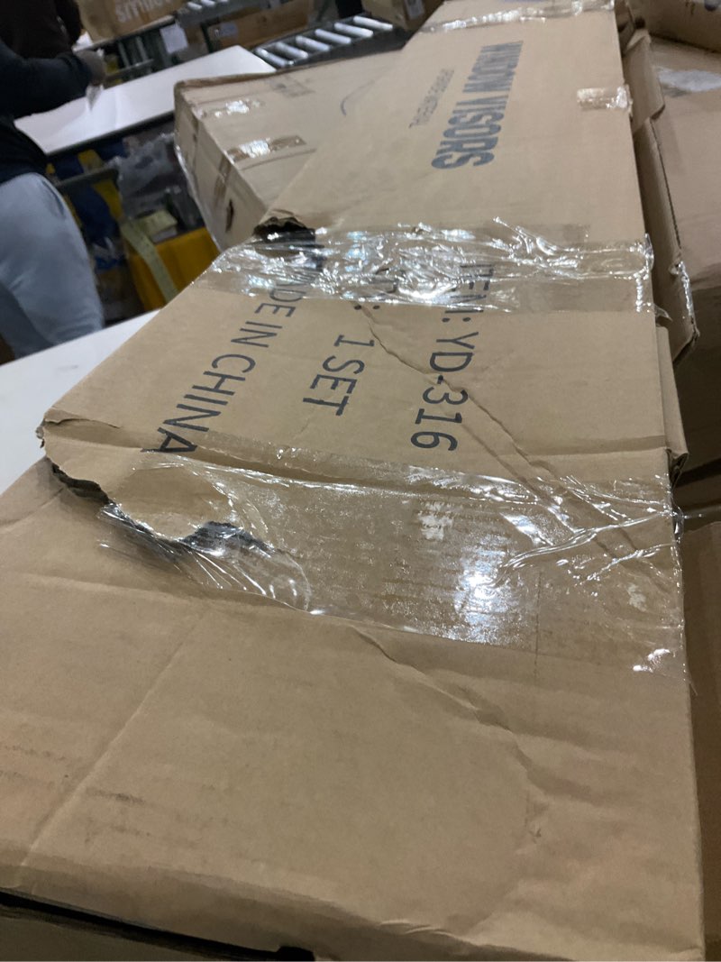 Condition photo showing New/Like New for Rain Guards for 2019-2026 Chevy Silverado/GMC Sierra 1500 Double Cab, 2020-2026 Silverado/Sierra 2500HD 3500HD Out-Channel Window Visor Shields Vent Deflector Shade Wind Dark Smoke, 4PCS For 2019-2026 | Chevy Silverado/ GMC Sierra Double Cab | Out-Channel