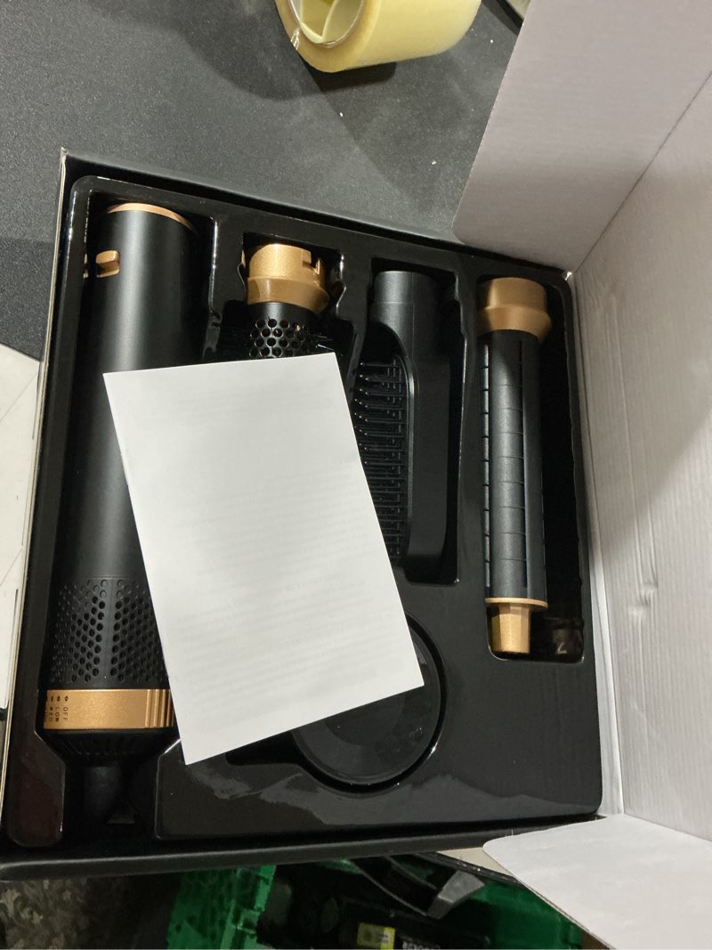 Condition photo showing Good Condition for 5 in 1 hair dryer brush set, negative ion blow dryer brush upgrade hot air brush air styler curling wrap air curler, curling iron hair styling tools as a gift for straight/curl/drying/smoothing