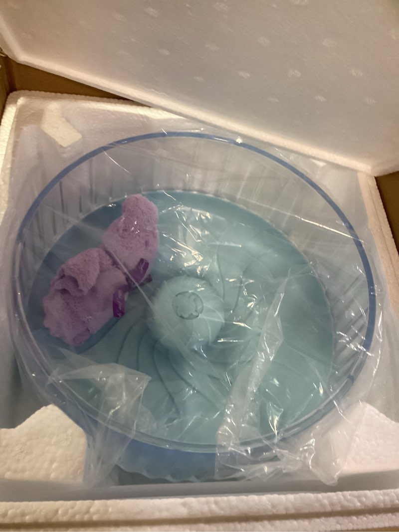 Condition photo showing New/Like New for Silent Hamster Wheel, 10in Hamster Wheel with Adjustable Stand, Double-Bearing Quiet Spinner for Syrian Hamsters, Hedgehogs, Mice & Small Pets, Blue 10in Blue With Stand