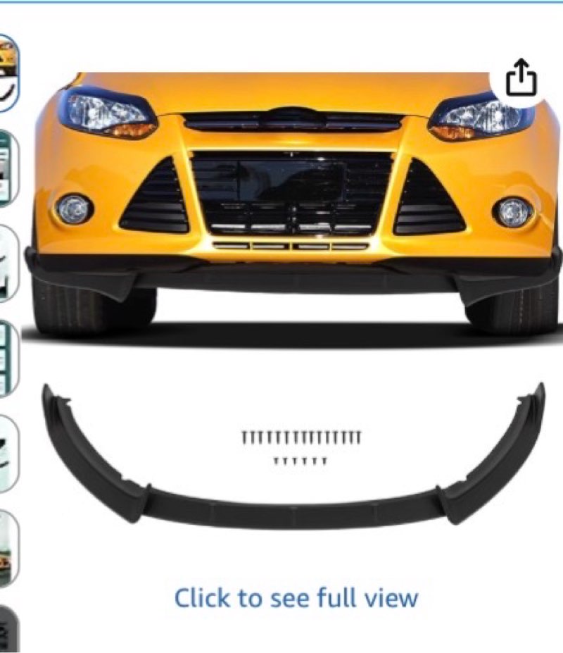 scitoo plastic front lip spoiler fits for 2013-2014 for ford for focus st matte black front bumper l