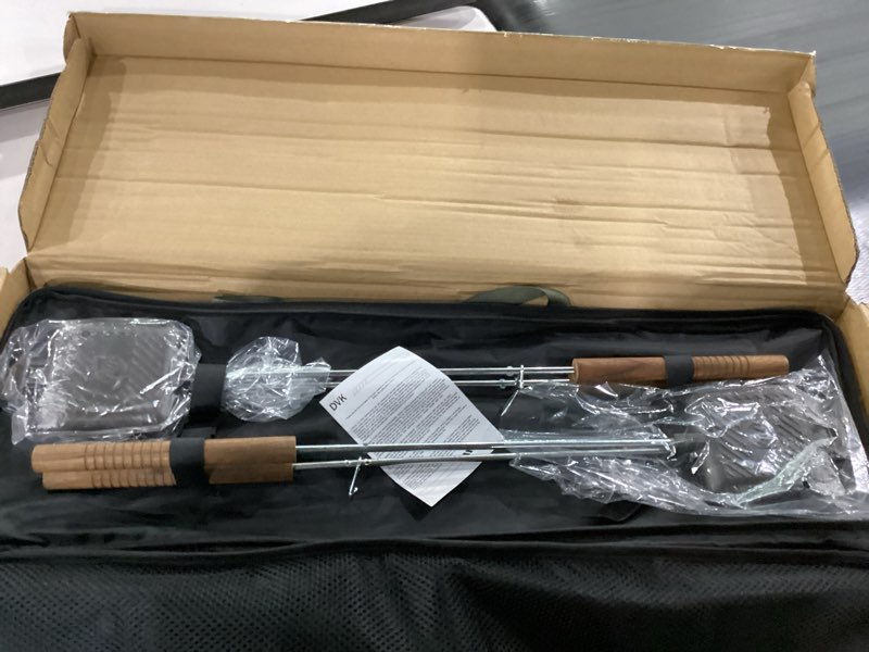 Condition photo showing New/Like New for 5 inch pie irons for camping large cast iron sandwich maker 2 pcs with storage bag 23" thickened handles for campfire cooking equipment