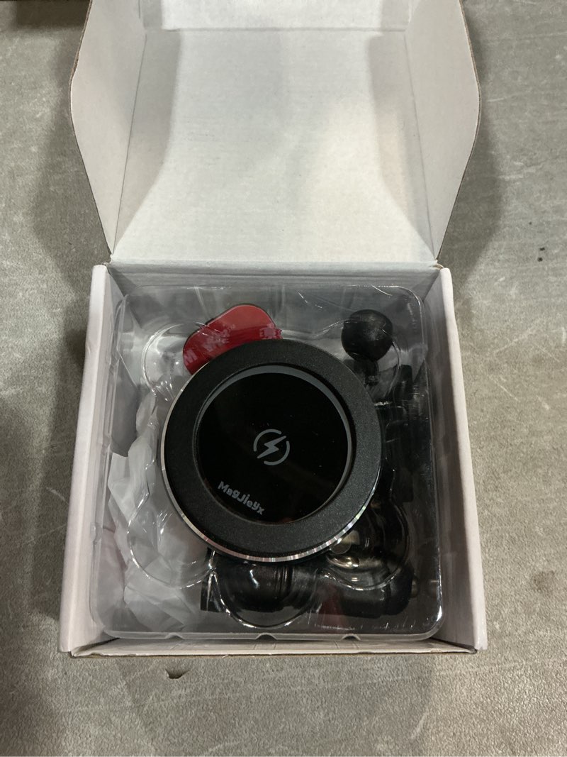 Condition photo showing New/Like New for magjieyx for magsafe car mount charger for magnetic wireless charging for iphone12/13/14/15/16pro,pro max,plus,mini,vent&dashboard strong magnets phone holder with fast 36w qc 3.0 adapter(dark black)