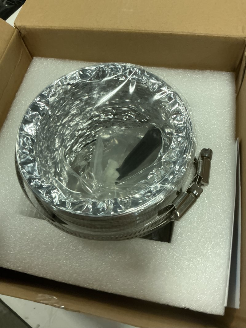 Condition photo showing Good Condition for magnetic dryer vent kit, quick connect for 4" dryers, save 4–6 inches of space, strong magnetic hold, 3.3ft hose, airtight seal & reinforced wall connector
