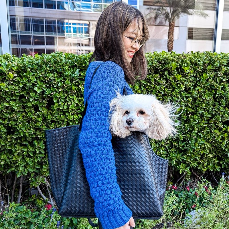 Wholesale Woven Faux Leather Carrier