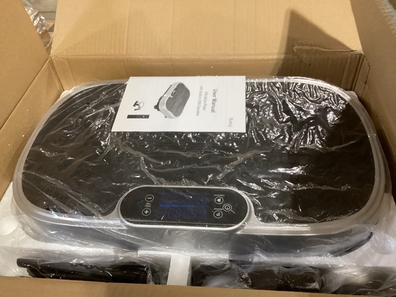 Condition photo showing Good Condition for renoj vibration plate exercise machine - 455 lbs full body vibrating platform with bluetooth audio and led screen - lymphatic drainage and weight loss shaker for home gym and office workout