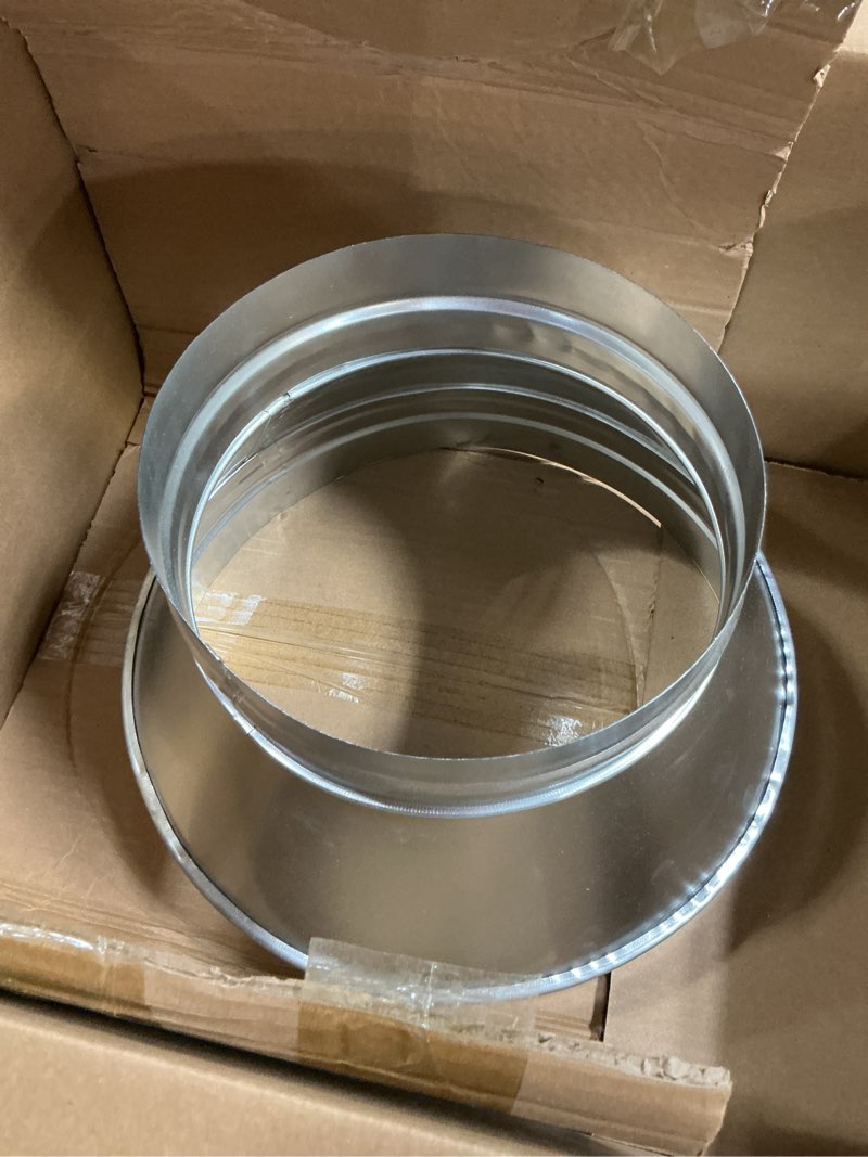 Condition photo showing New/Like New for patikil 12 inch to 8 inch round duct reducer increaser connector, galvanized steel adapter pipe fitting for bathroom kitchen ventilation systems, silver tone