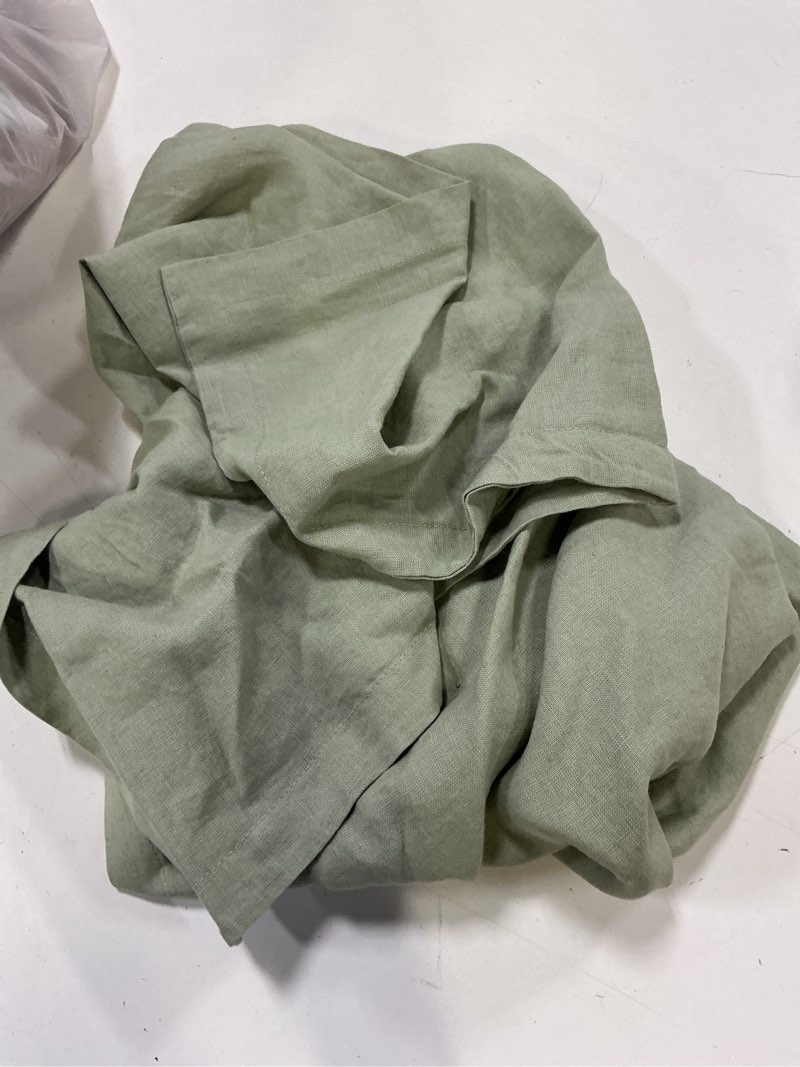 Condition photo showing As Is for quince european linen euro sham, euro, willowleaf