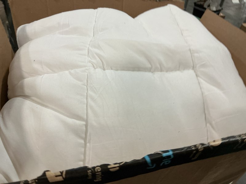 Condition photo showing As Is for Cloud-Like Queen Mattress Topper - 100% Cotton Top Mattress Pad for Back Pain Relief - Breathable & Naturally Cooling for Hot Sleepers, White