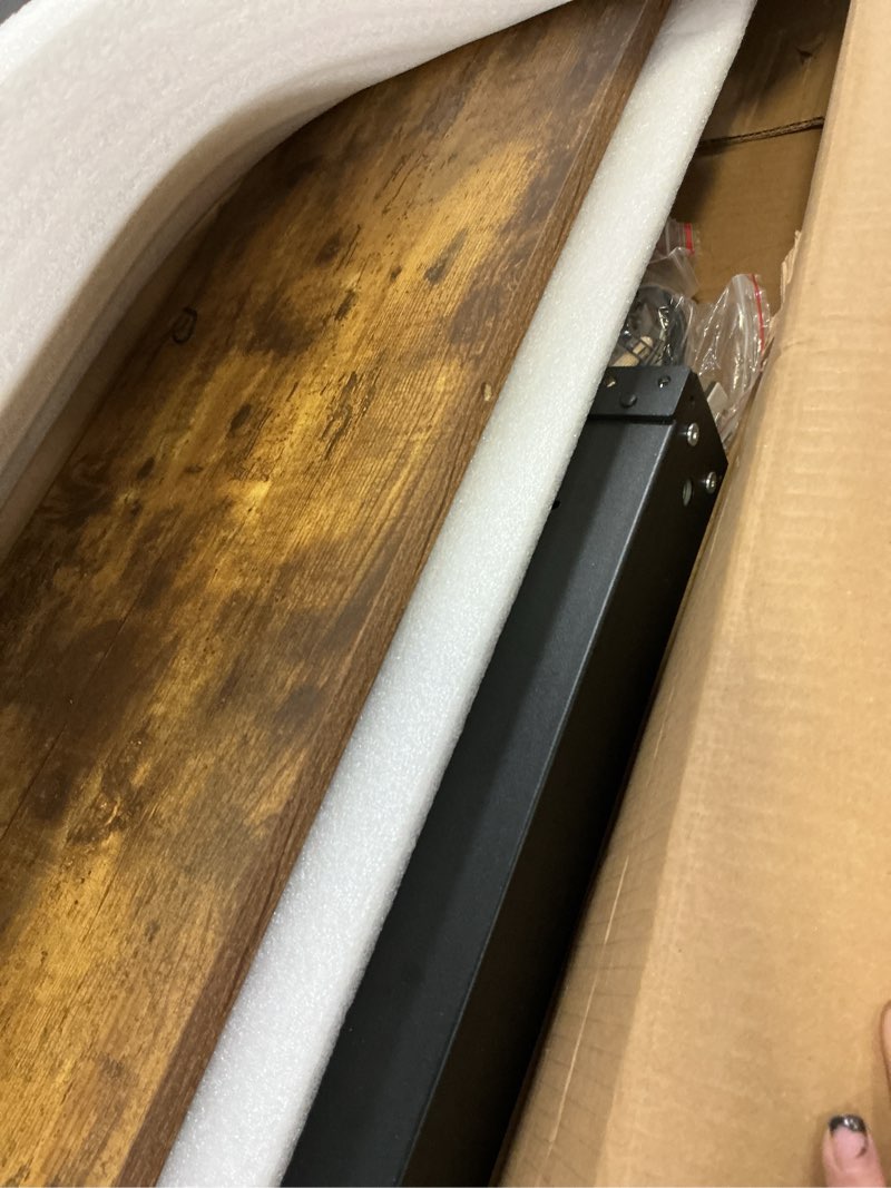 Condition photo showing Good Condition for (Incomplete)Agilestic Electric Standing Desk, 48 x 24 Inches Height Adjustable Desk, Sit Stand up for Work Office Home, Ergonomic Rising Computer Table with Memory Preset, Rustic Brown Rustic Brown 48 x 24 Inch