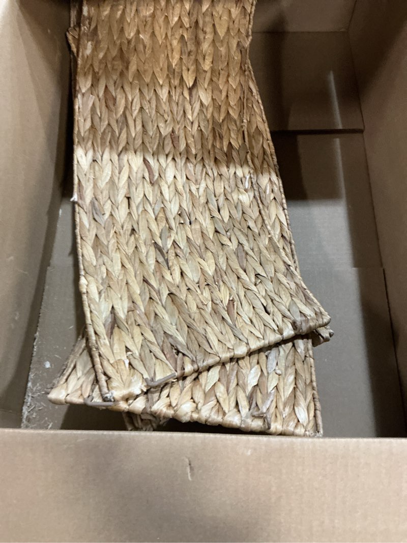 Condition photo showing As Is for 42" Wicker Christmas Tree Collar for Artificial Trees, Tree Basket Skirt for 9ft, Farmhouse Base Cover for Pencil,Extra Large Christmas Tree Collars, Handwoven from Seagrass Natural 42inch