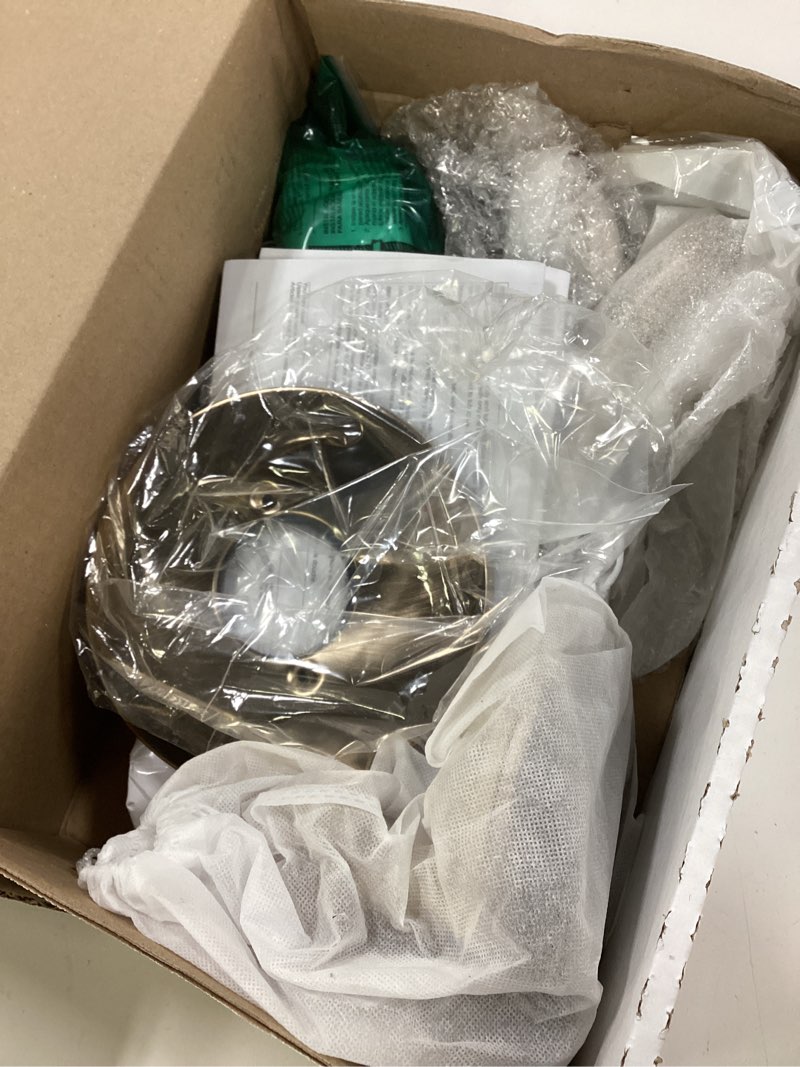 Condition photo showing As Is for delta faucet albion 14 series single-handle tub and shower faucet set, gold shower trim kit with 4-setting in2ition 2-in-1 dual shower head, champagne bronze t144855-cz-i (valve not included)
