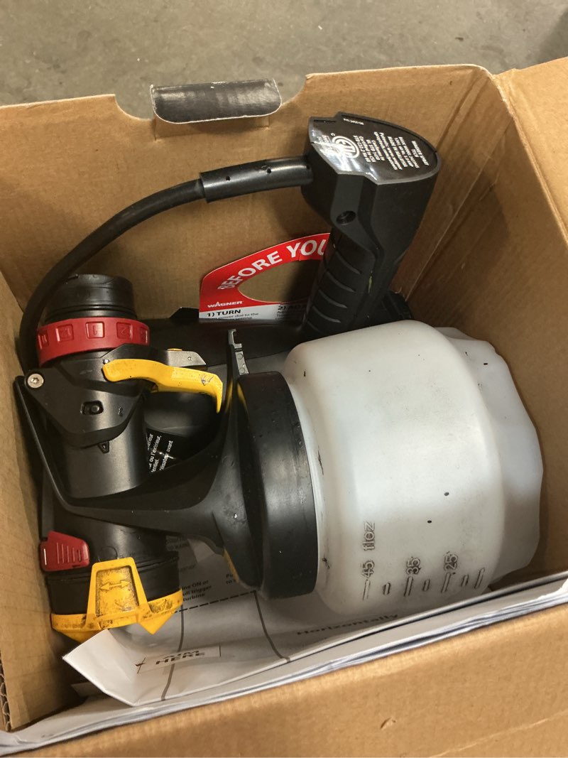 Condition photo showing As Is for wagner flexio 2500 electric handheld hvlp paint sprayer