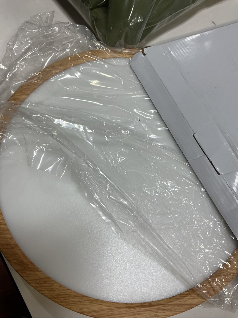 Condition photo showing Good Condition for 12 Inch Yellow LED Ceiling Light Fixture Flush Mount, ABS Mat., 4000K Cool White, 24W Flat Modern Round Closet Lighting Fixtures, 3200LM Low Profile Circle Ceiling Lamp for Bedroom etc. Natural White Yellow