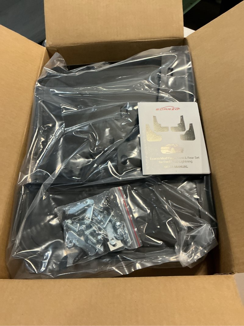 Condition photo showing Good Condition for ecarzo mud flaps for f150 lightning accessories 2022 2023 2024 2025 all weather mud splash guards no drilling required mudflap front & rear 4pc set 2022-2025 f150 lightning mud flap
