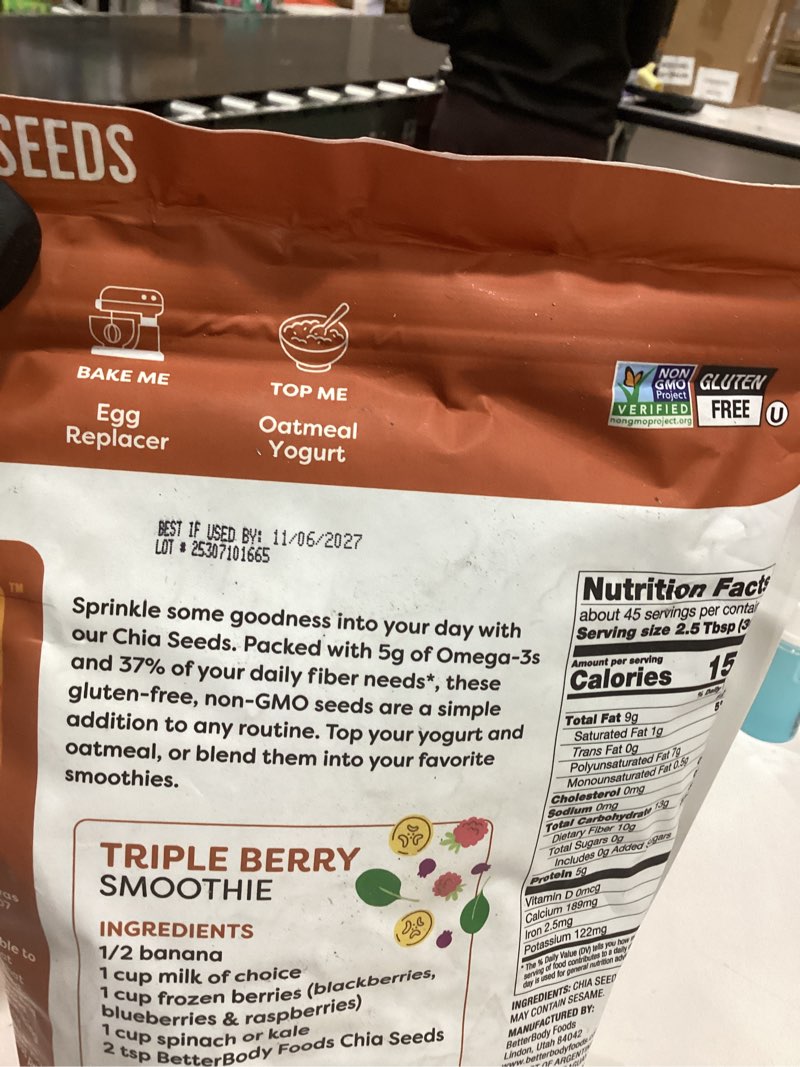 Condition photo showing As Is for Chia seeds