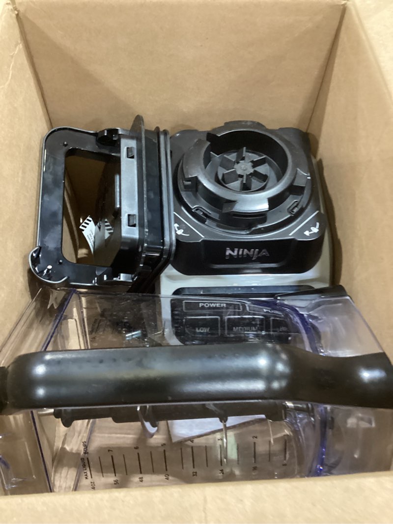 Condition photo showing As Is for Ninja BL610 Professional 72 Oz Countertop 1000-Watt Base and Total Crushing Technology for-Smoothies, Ice and Frozen Fruit, Black, Blender + Pitcher