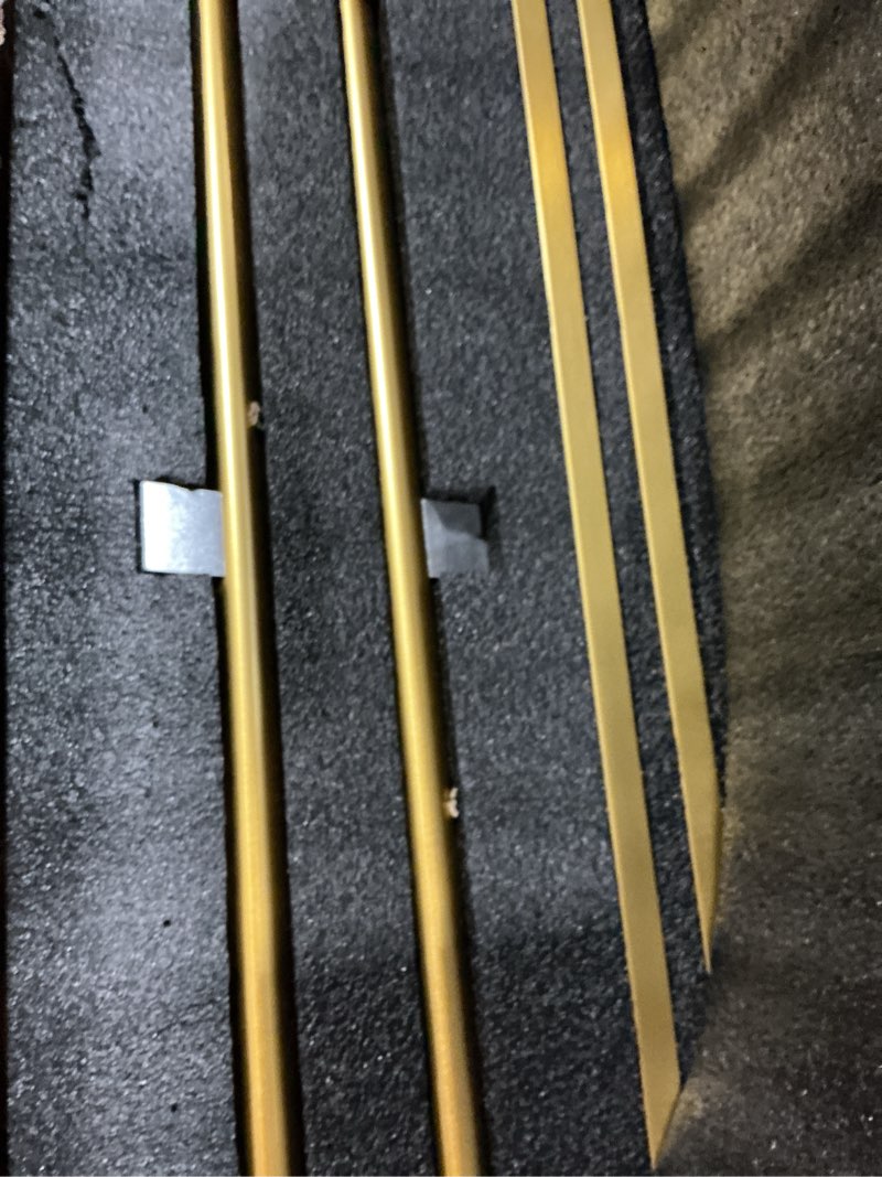 Condition photo showing As Is for kokosiri standing towel rack for bathroom floor 2-tier towel holder free stand with heavy marble base thicken steady design gold stainless steel ths0005-bg brushed gold