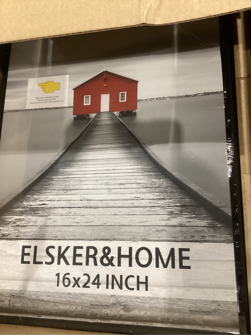 Condition photo showing item condition for ELSKER&HOME 16x24 Poster Frame 9 Pack, Black Picture Frame for Horizontal or Vertical Wall Mounting, Sturdy and Scratch-proof Black-9Pack 16 x 24