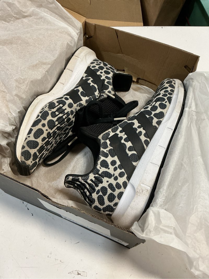 Condition photo showing As Is for adidas womens swift run 1.0 9.5 wonder alumina/black/white