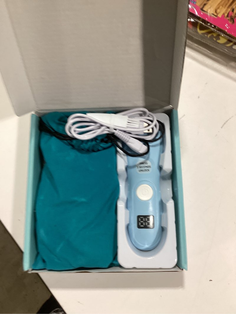 Condition photo showing New/Like New for Baby Hair Clippers, Professional Quiet Hair Trimmer for Kids and Toddler, Waterproof & Rechargeable Cordless Hair Cutting Machine for Children, with LCD Display Blue