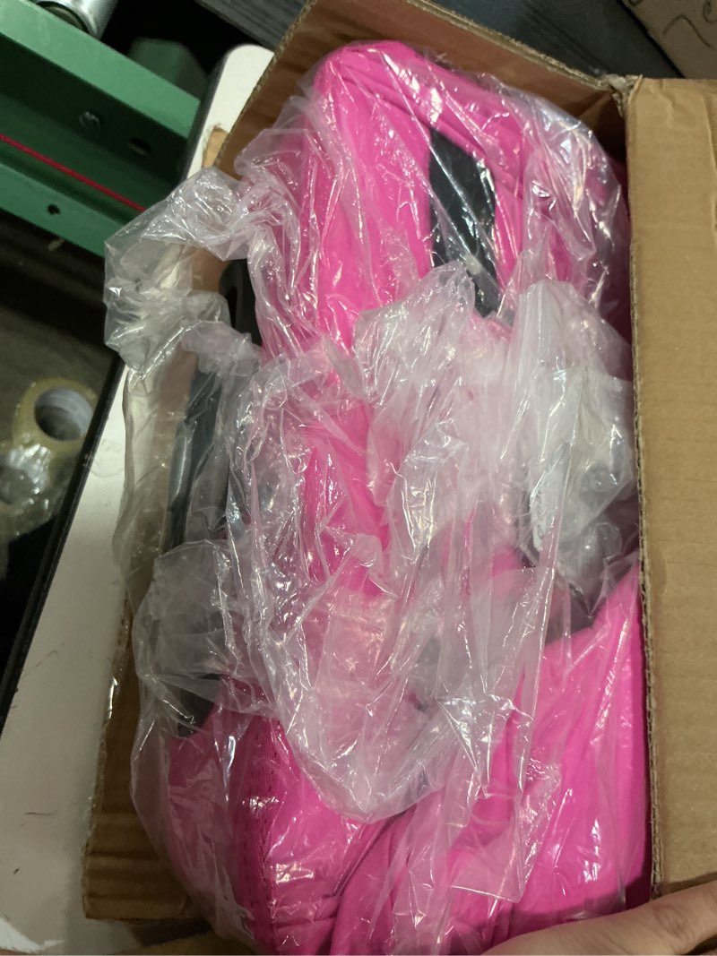 Condition photo showing Good Condition for Mavii Dance Bag with Garment Rack, 22 Inch Hardcase Bottom Rolling Duffel for Competitions & Travel, Water-resistant/Wipe-Clean Fabric, Lightweight Aluminum Rack, Wheeled Upright Luggage, Hot Pink Hot Pink 22"