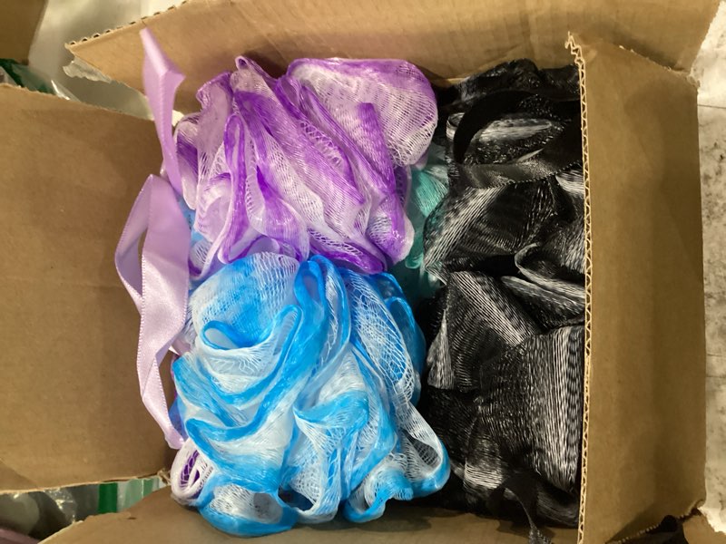 Condition photo showing New/Like New for 10 pack bath sponge shower loofahs 40g,mesh pouf bath scrunchies body wash puff,body scrubber exfoliating bath sponge for women and men style a - 40g