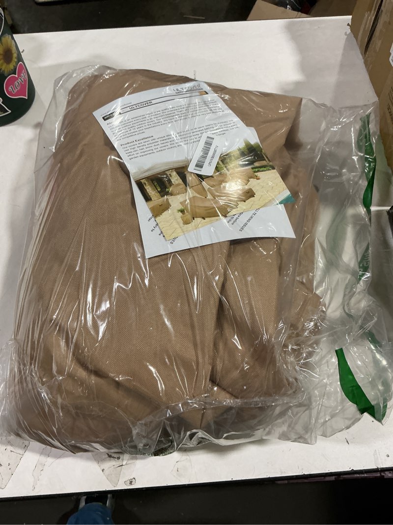 Condition photo showing New/Like New for ULTCOVER Waterproof Outdoor Deep Seat Sofa Bench Cover 104W x 40D x 35H inch Patio Furniture Couch Cover 104"x40"x24"/35"(H) Brown-40"Deep