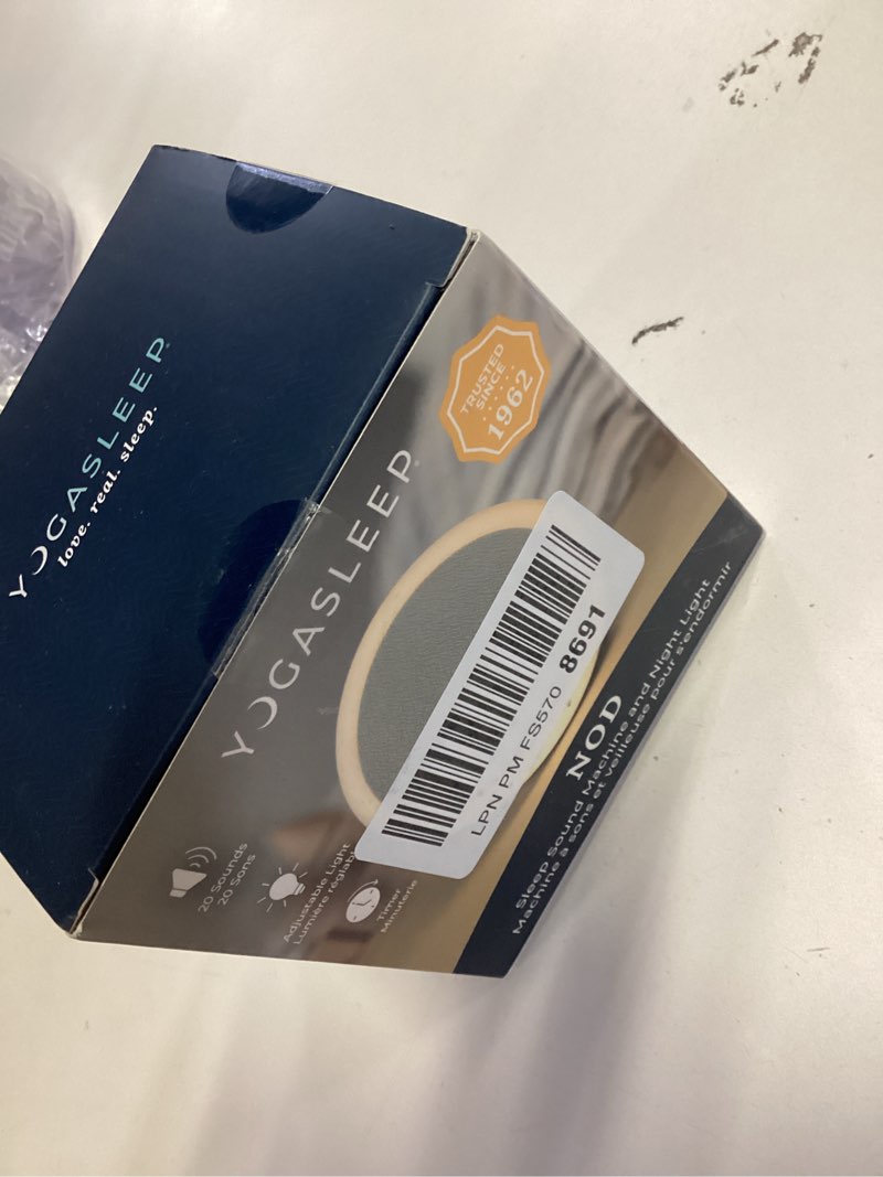 Condition photo showing New/Like New for Yogasleep Nod White Noise Sound Machine, With Soft Night Light & Sleep Timer, 20 Sound Options Including Lullabies, Nature & Pink Noise, Sleep Aid For Baby & Adults, Noise Canceling For Office Privacy