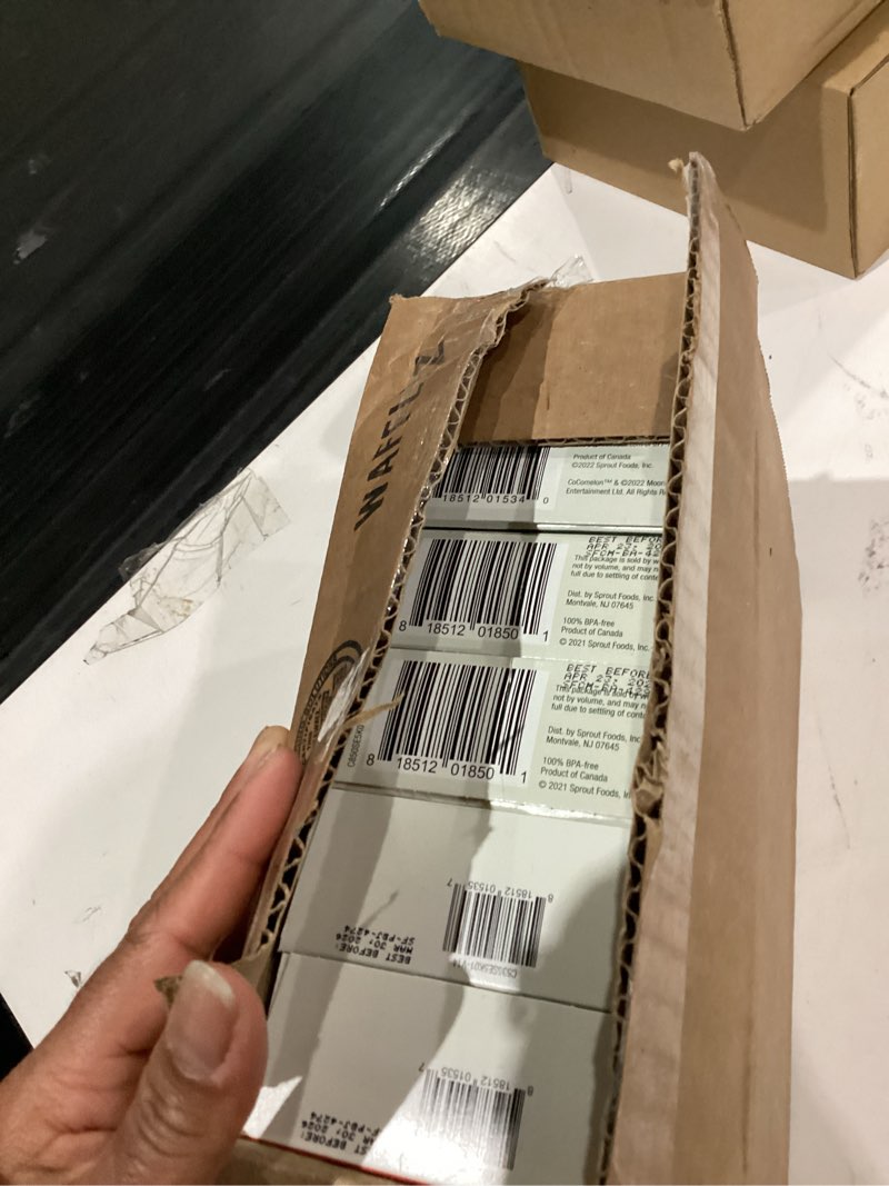 Condition photo showing As Is for Sprout Organics, Toddler Snacks, Oatmeal Chocolate Chip, Single Serve Waffles (50 Count) Oatmeal Chocolate Chip 50 Waffles