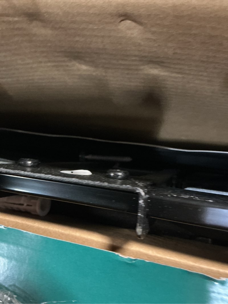 Condition photo showing As Is for onn. ultra-slim full motion tv wall mount for 50" to 86" tvs, up to 20° tilting