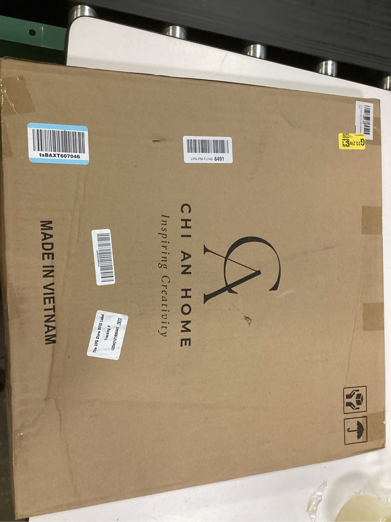 Condition photo showing New/Like New for CHI AN HOME Wicker 23 Inch Jute Wall Decor Baskets, Set of 6 Extra Large Woven Jute Wall Plates, 23",21",15",13",12,10", Decorative Baskets for Wall Arts, Wall Hanging for Bedroom, Living Room, Office Set of 6 - Extra Large