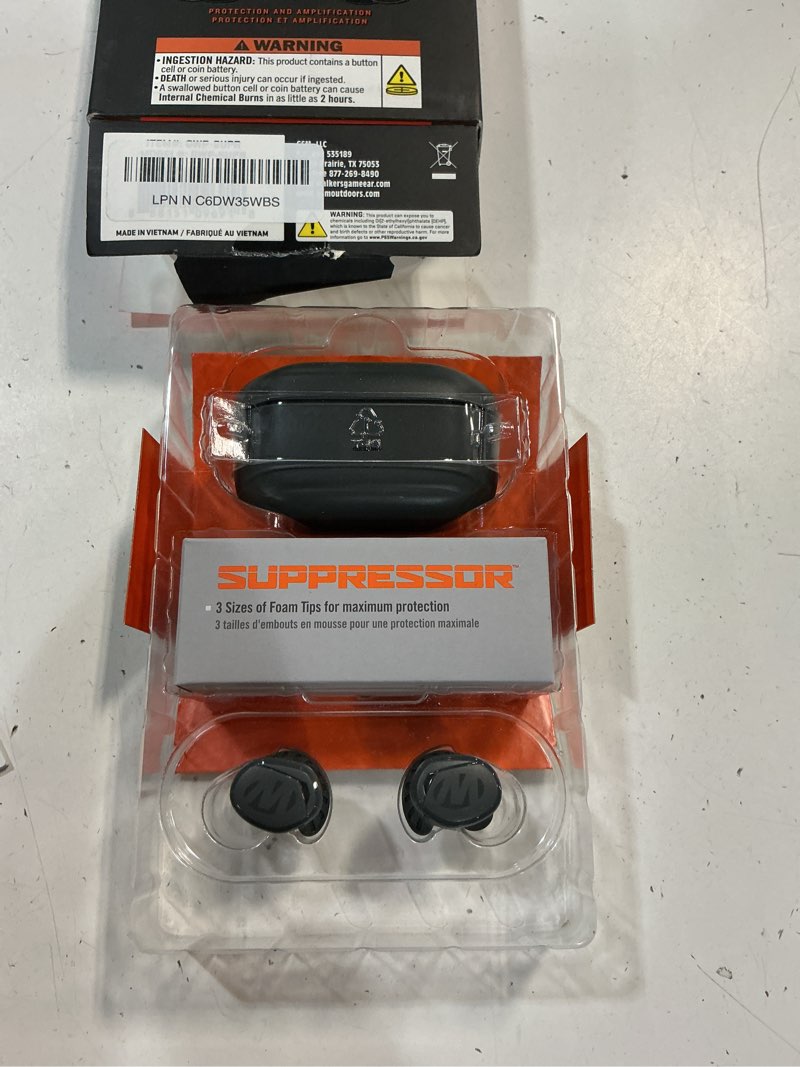 Condition photo showing Good Condition for walker’s suppressor earbuds – 25db nrr hearing protection with hd sound, 36-hour battery, waterproof