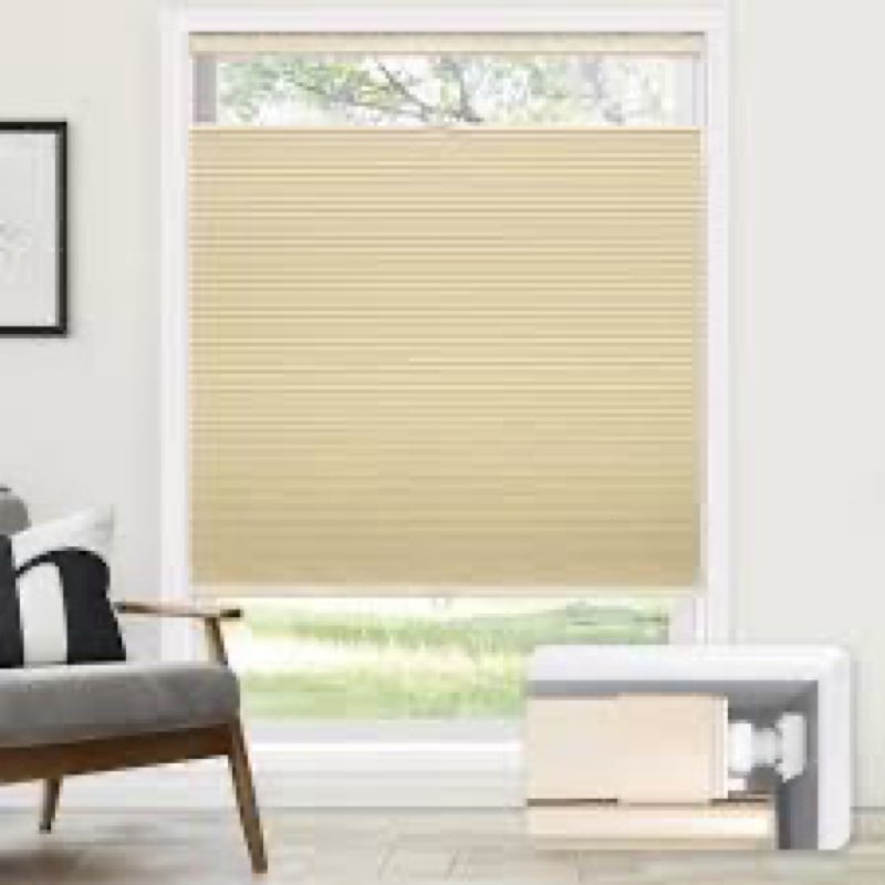 LazBlinds Cordless Cellular Shades, Light Filtering Honeycomb Shades for Home, Thermal Insulation No