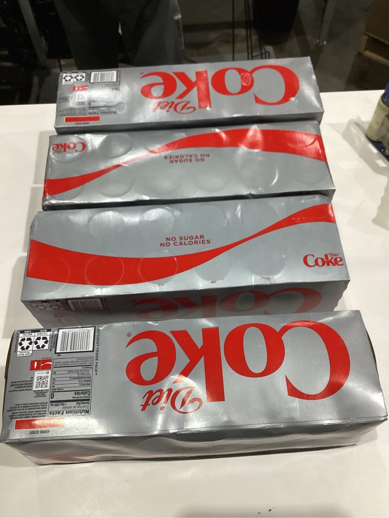 Condition photo showing New/Like New for Diet Coke Soda Soft Drink Fridge Pack Cans, 12 fl oz, 12 Pack Diet Coke 12 Fl Oz (Pack of 12)