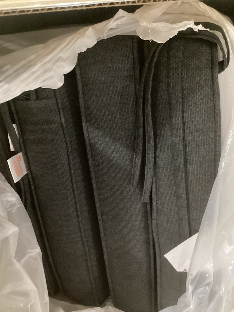 Condition photo showing Good Condition for outdoor sunbrella square corner seat cushion, 18.5"x16"x3", set of 4, non slip seat cushion pads with removable cover for patio furniture, garden yard lawn, spectrum carbon spectrum carbon 18.5"x16"